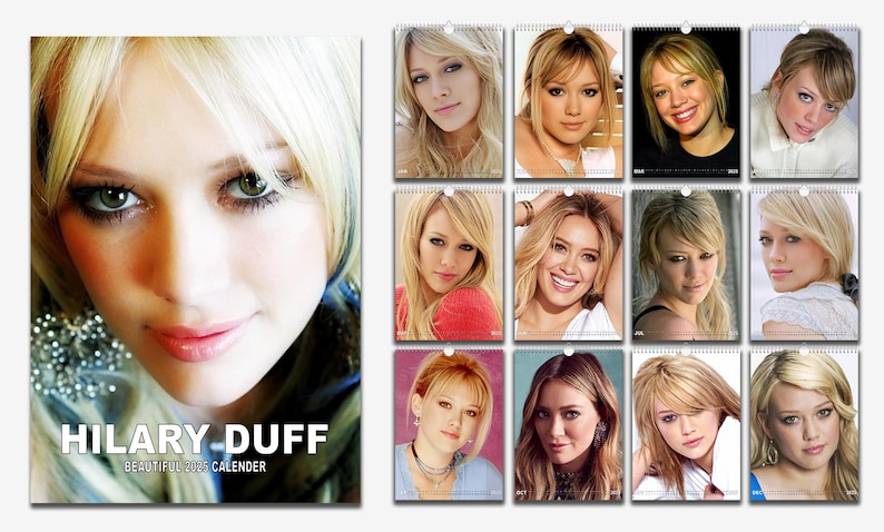 2025/6 Hilary Duff Beautiful Calendar | Choose Start Month | Full Photo ...