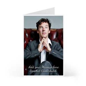 Anniversaire Benedict Cumberbatch, carte de voeux personnalisée avec votre message en bulle ou sur carte