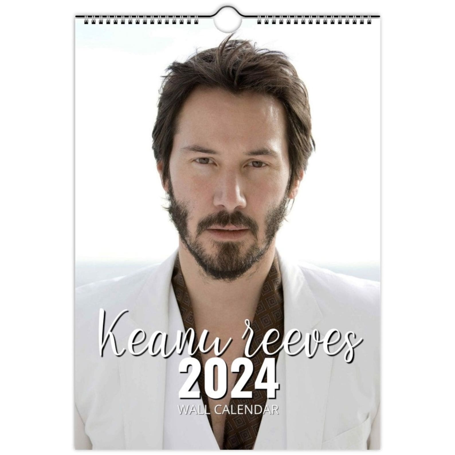 Keanu Reeves 2024 Personalised Calendar Full Photo Slim Dates Wall Hung