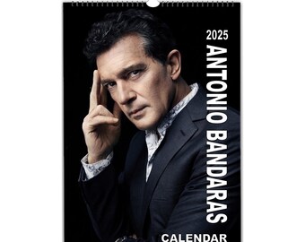 Calendario Antonio Bandaras 2025/6 / Elige el mes de inicio / Personalizado con foto completa / Planificador mensual