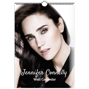 Fotokalender met volledige foto van sexy Jennifer Connelly | kies startmaand 2026/27 gepersonaliseerd | jaarkalender