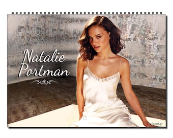 Beautiful Natalie Portman | 2027/28 | Choose Start Months/Year | Large Full Planner | Full Photo Personalised Wall Calendar