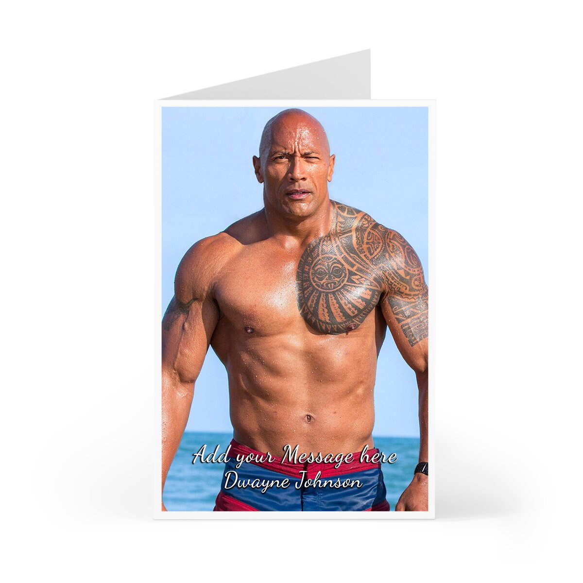 Dwayne Johnson Birthday Greeting Card Personalised Your - Etsy UK