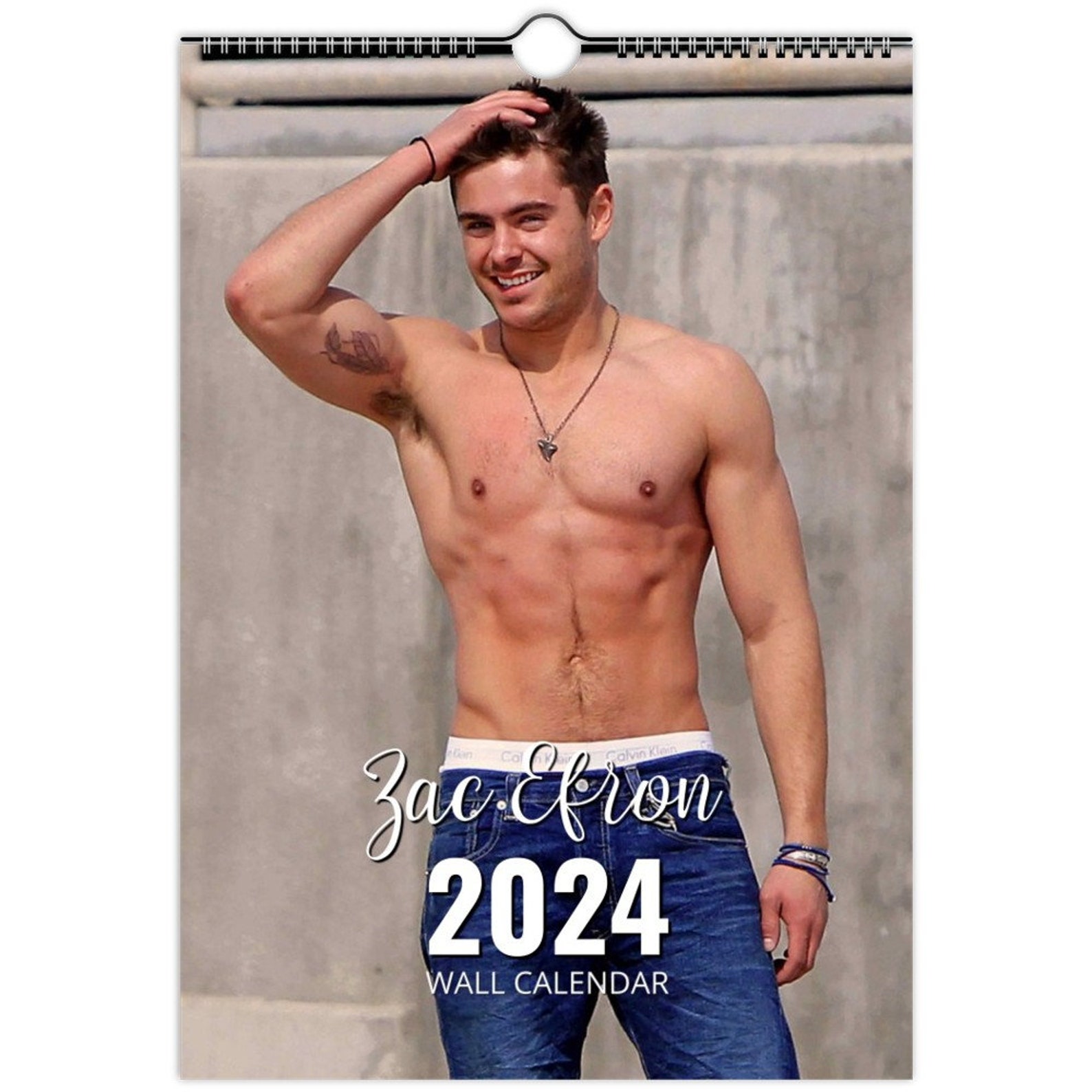 Zac Efron 2024 Personalised Calendar Full Photo Slim Dates Etsy UK