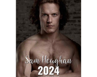 Sam Heughan 2024/5 | Choose Start | personalised Calendar Full Photo slim dates Wall hung