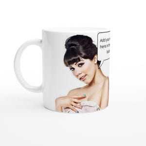 Claire Sinclair-mugg Personligt meddelande i pratbubblan