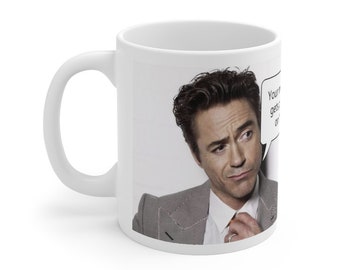 Robert Downey jr Personalised With Your Message Mug Ceramic Mug 11oz