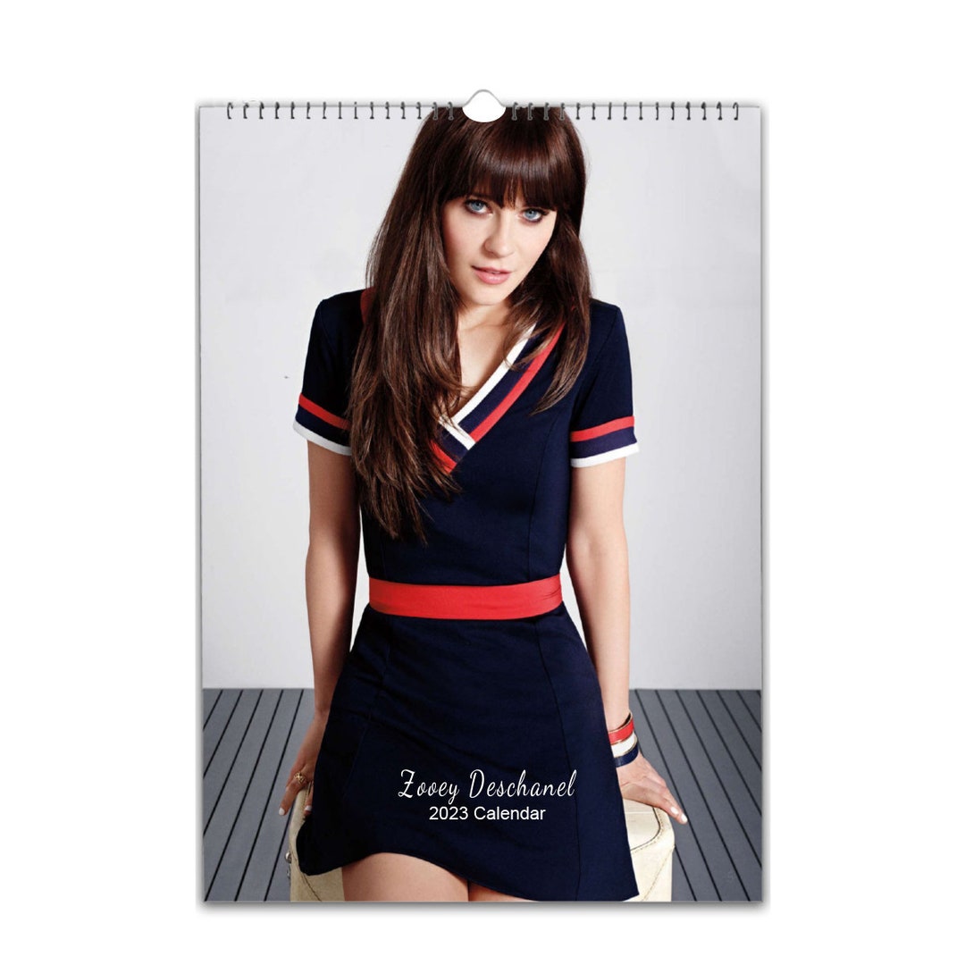 Zooey Deschanel Full Photo 2023/4 Calendar Personalised 12 Etsy Canada