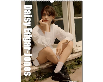 Calendario Daisy Edgar-Jones 2025/6 / Elige el mes/año de inicio / Calendario de pared personalizado con foto completa