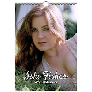 Sexy Isla Fisher-fotokalender met volledige foto | kies startmaand 2026/27 gepersonaliseerd | jaarkalender
