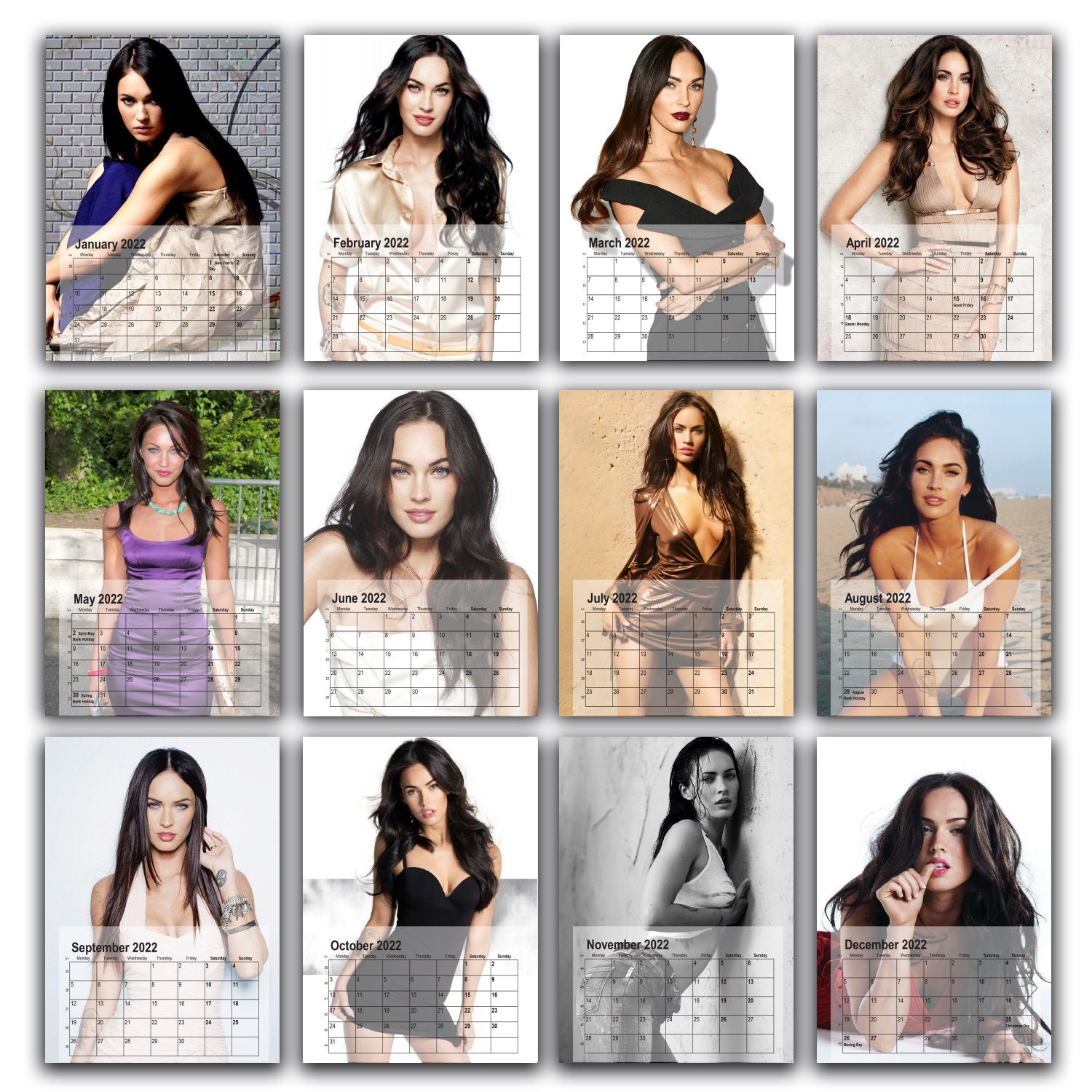Megan Fox Full Photo Calendar 2023/4 Personalised 2023 Full Etsy Canada