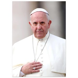 Poster di carta semilucida premium Papa Francesco 1936-2025