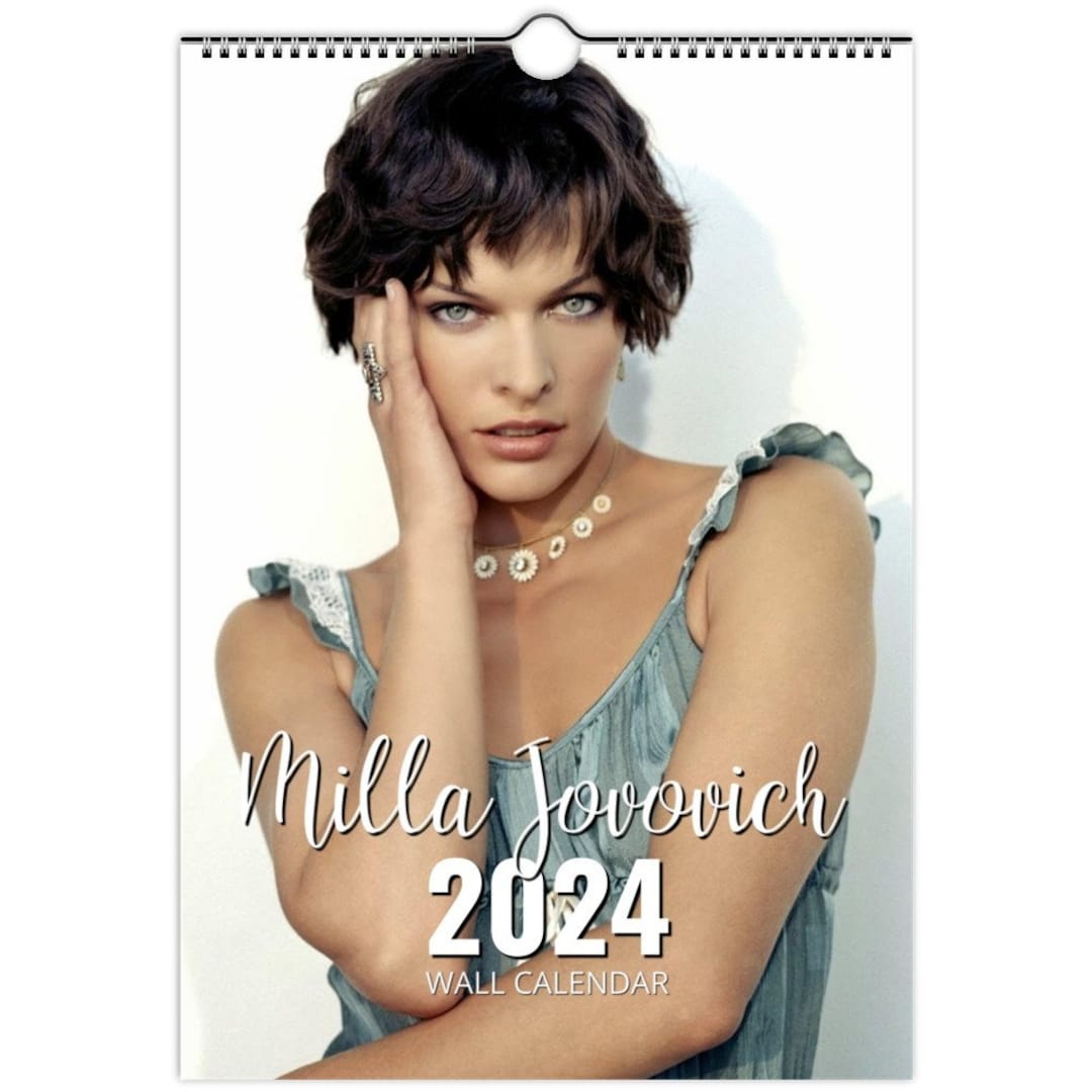 Milla Jovovich 2024 Personalised Calendar Full Photo Slim Etsy