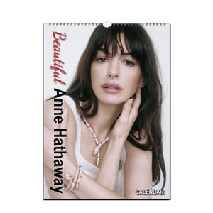 Beautiful Anne Hathaway | 2026/27 | Choose Start Month/Year | Full Photo Personalised Wall Calendar