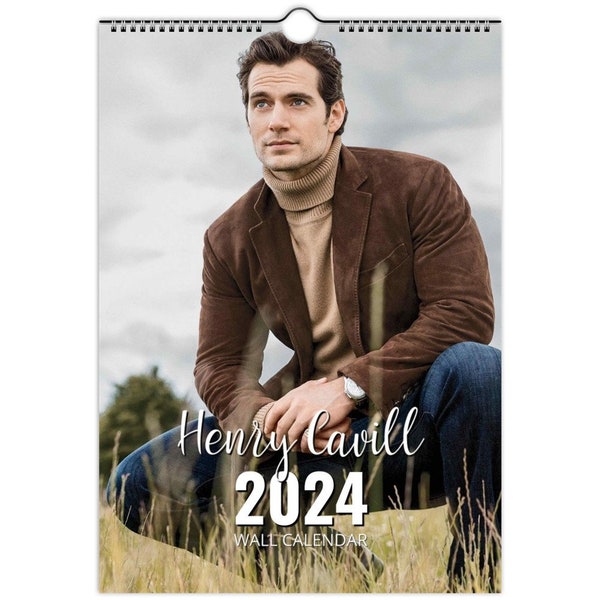 Henry Cavill 2024/5 | Choose Start | personalised Calendar Full Photo slim dates Wall hung