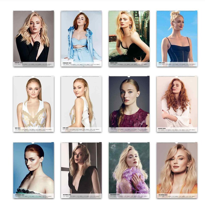 Sophie Turner 2024 Full Photo Slim Dates Personalised Wall Etsy Australia