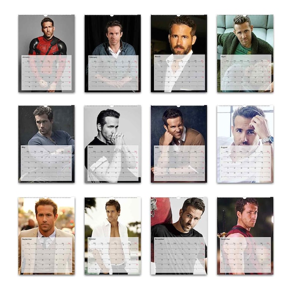 Ryan Reynolds Full Photo Calendar Choose Start Month 2024 Personalised Full  Year Calendar - Etsy Sweden
