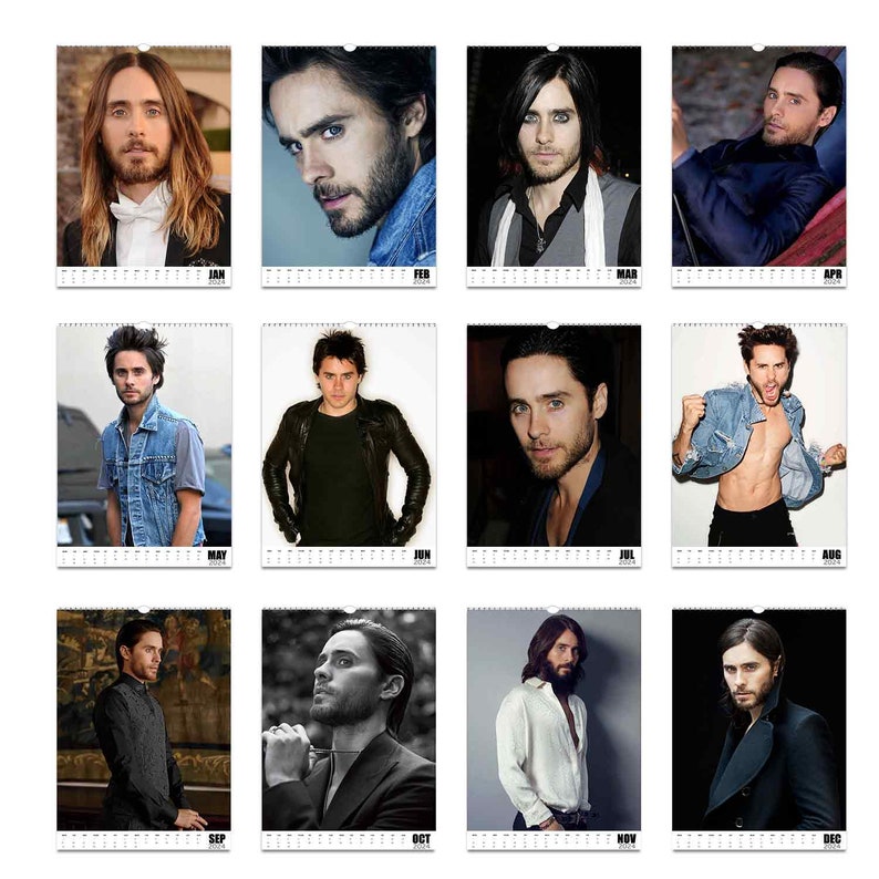 Jared Leto Start Feb 2024jan 202512 Month Personalised Calendar Full