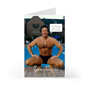 Cumpleaños de Tom Jones, Tarjeta de felicitación personalizó su mensaje en un bocadillo o en una tarjeta