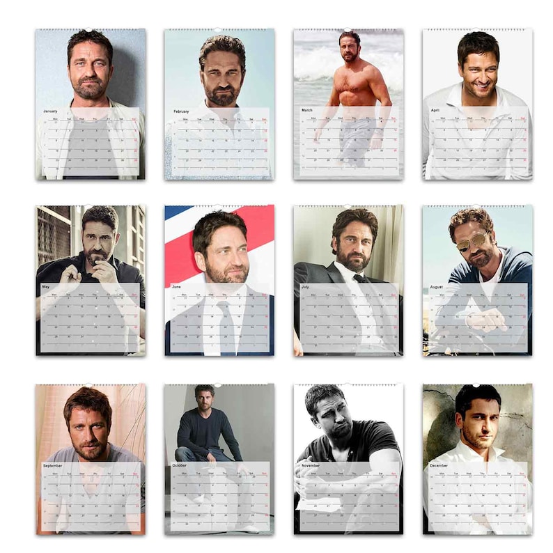 Gerard Butler Full Photo Calendar Choose Start Month 2024 Personalised