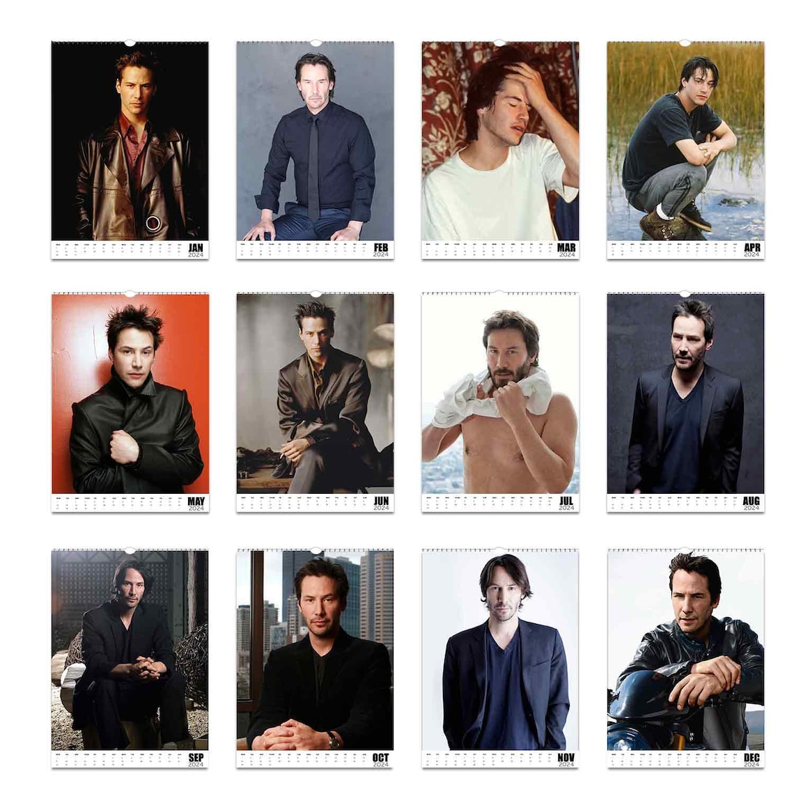 Keanu Reeves Start Feb 2024jan 202512 Month Personalised Calendar