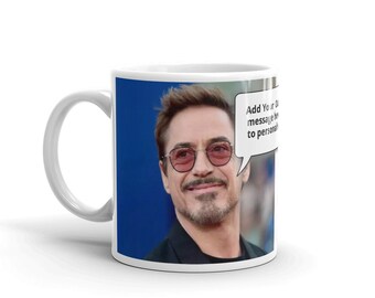 Robert Downey Jr Personalised With Your Message Mug