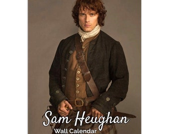 Sam Heughan Full Photo calendar | choose start month 2024 personalised | full year calendar