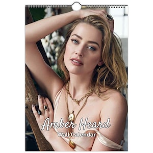 Fotokalender met foto van sexy Amber Heard | kies startmaand 2026/27 gepersonaliseerd | jaarkalender