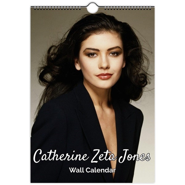 Young Catherine zeta-jones Full Photo calendar | choose start month 2024 personalised | full year calendar