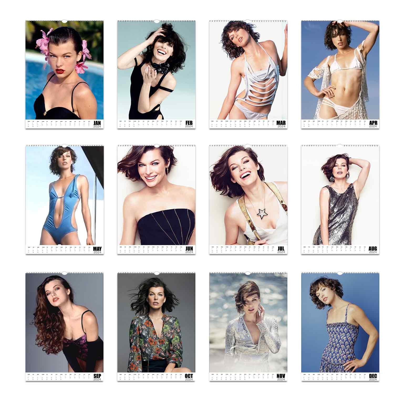 Milla Jovovich 2024 Personalised Calendar Full Photo Slim Etsy