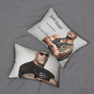 Dwayne Rock Johnson Pillow, Rock Dwayne Johnson Print