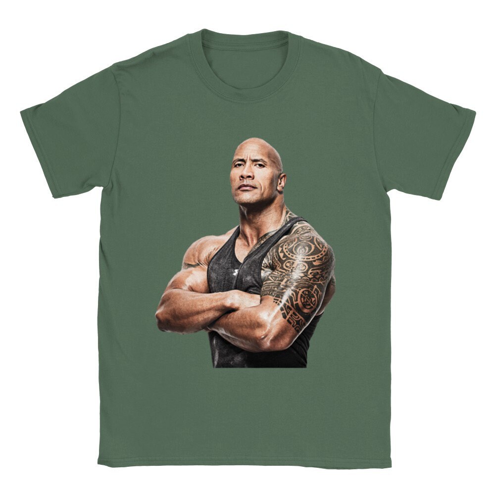 Dwayne Johnson uniseks T-shirt met ronde hals in een scala aan kleuren -  Etsy België, image size:1000x1000