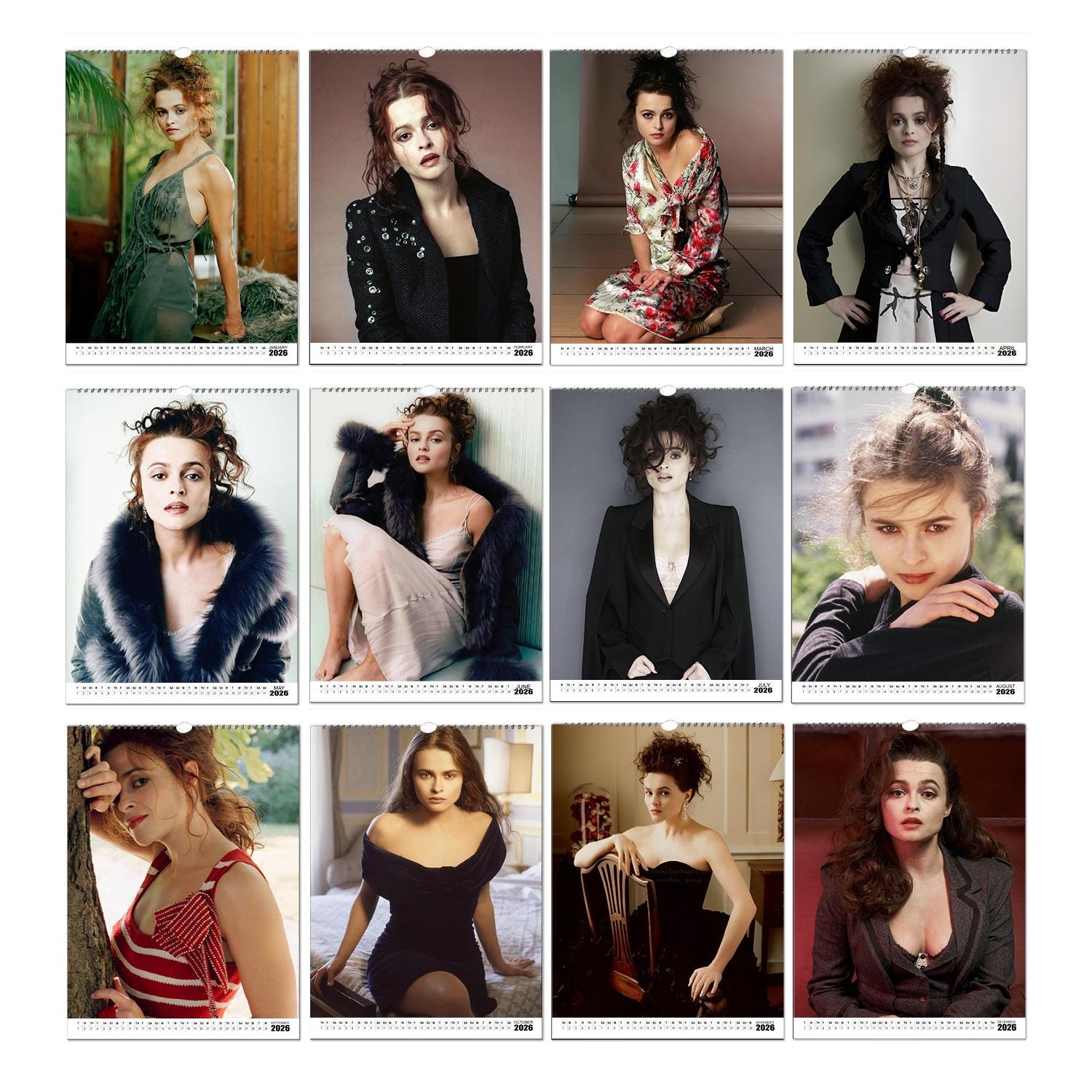 Beautiful Helena Bonham Carter | 2025/26 | Choose Start Month/year | Full  Photo Personalised Wall Calendar - Etsy, image size:1500x1500