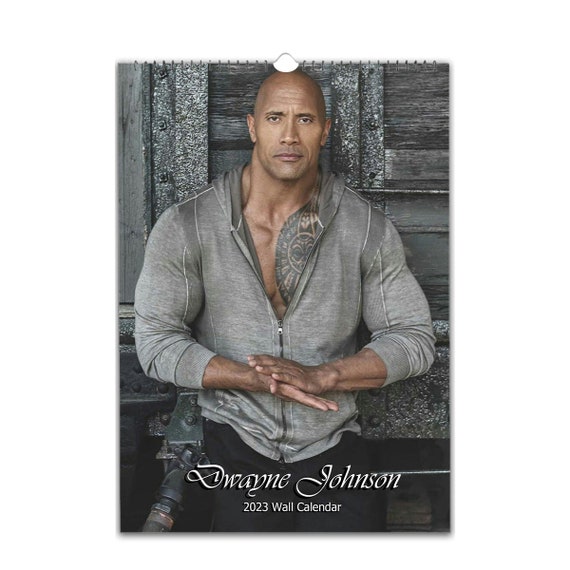 Dwayne Johnson Full Photo Personalised 2023 Calendar 12 Month Etsy
