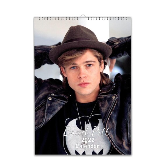 Pitt 2023 Calendar Young Brad Pitt Full Photo Calendar 2022 Personalised | Etsy Ireland