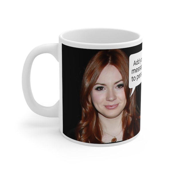 Karen Gillan Personalise Speech Bubble With Your Message Mug