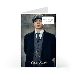 Anniversaire de Cillian Murphy, carte de voeux personnalisée votre message en bulle de dialogue ou sur carte