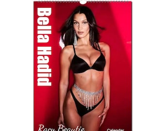 Bella Hadid Sexy Racy Beautie Hot 2027/8 Calendar | Choose Start Month/Year | Full Photo Personalised Wall Calendar