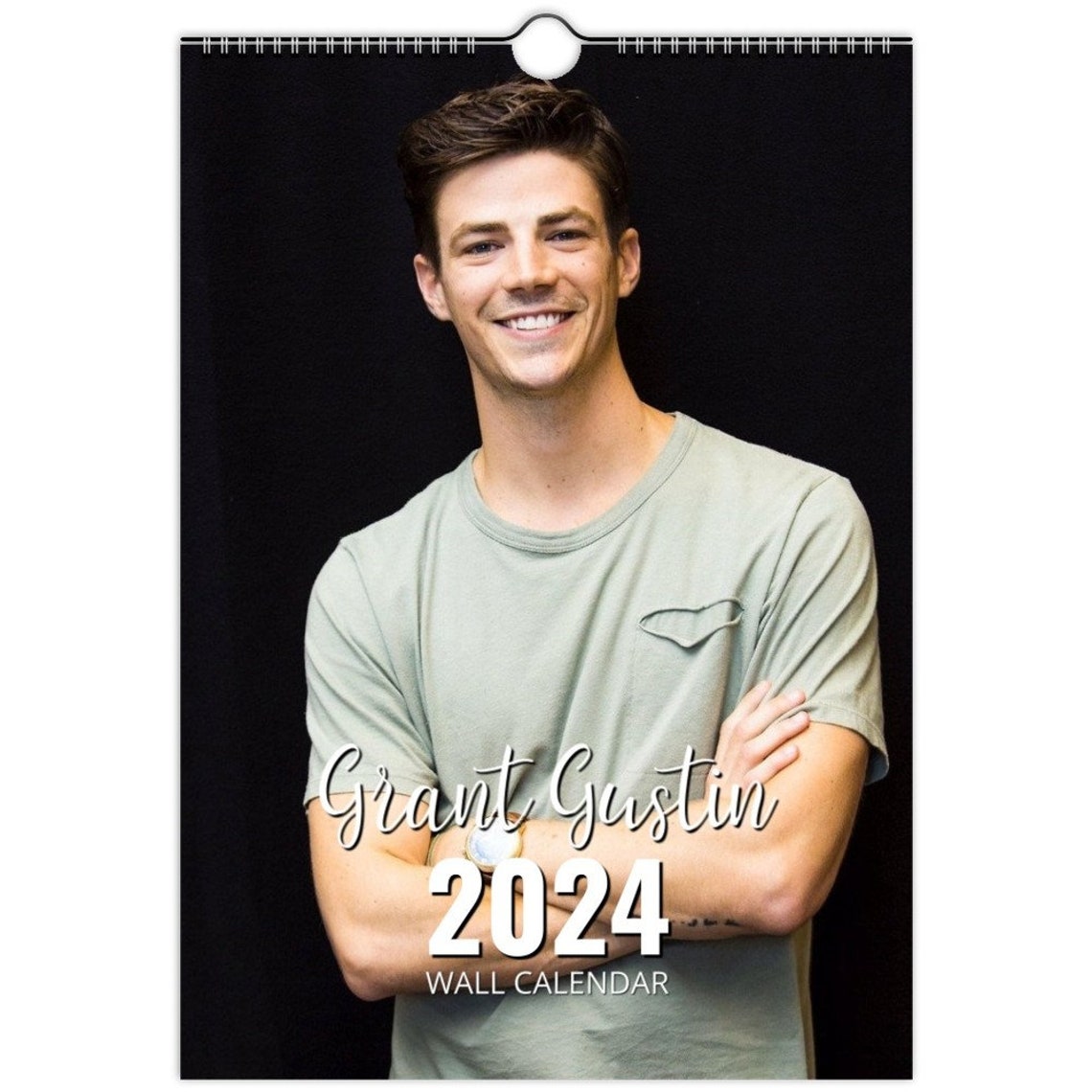 Grant Gustin 2024 Personalised Calendar Full Photo Slim Dates Etsy