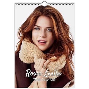 Sexy Rosie leslie volledige fotokalender | kies startmaand 2026/27 gepersonaliseerd | jaarkalender