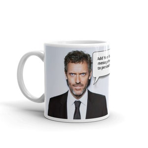 Taza personalizada con tu mensaje de Hugh Laurie