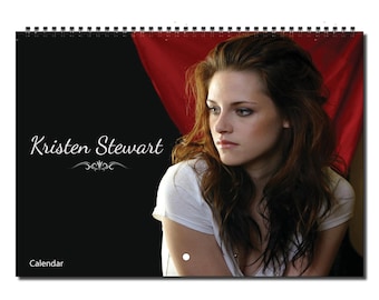 Beautiful kristen Stewart | 2027/28 | Choose Start Months/Year | Large Full Planner | Full Photo Personalised Wall Calendar