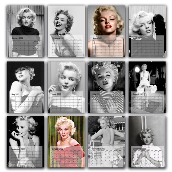 Iconic Marilyn Monroe Full Photo 2023/4 Calendar Personalised - Etsy
