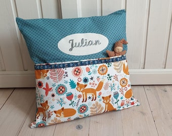 Name pillow, "Julian", pillow, children's room decoration, birthday gift, pillow with bags