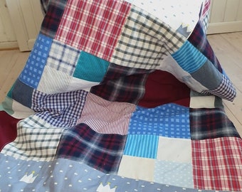 Patchwork blanket, "robber captain", upcycling, ready for shipment, cuddly blanket, microfleece, bedspread, children's blanket