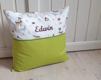 Name pillow, "Eddi", pillow, children's room decoration, birthday gift, pillow with pockets