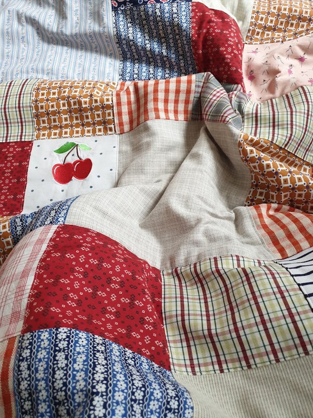 Patchworkdecke, persönliche Decke, Erinnerungsdecke, upcycling