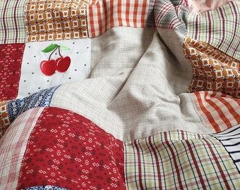 Patchwork blanket, personal blanket, souvenir blanket, upcycling, second hand, cuddly blanket, made from your fabrics, bedspread