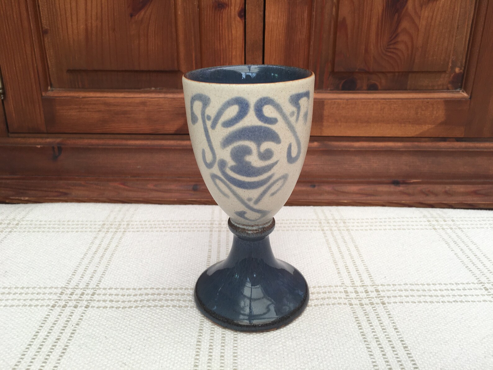 Laugharne Pottery Vintage Stoneware Goblet Parish Church Etsy UK
