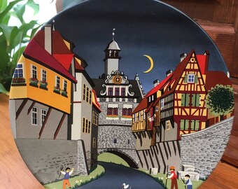 Poole Pottery Vintage Collectible Decorative Plate. Barbara Furstenhofer.